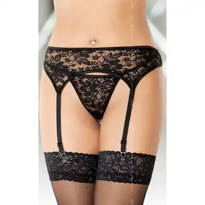 SoftLine - Pas do pończoch  3310 Czarny.