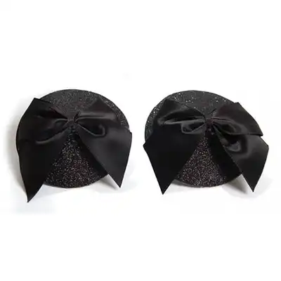 Bijoux Indiscrets - Burlesque Pasties Glitter Bow. Eleganckie nakładki na sutki