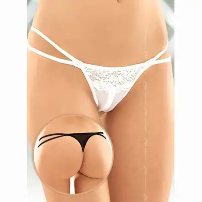 SoftLine - Stringi damskie  2304 Białe.
