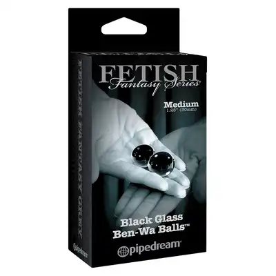 Fetish Fantasy Black Glass Ben-Wa  Balls - Szklane kulki gejszy.