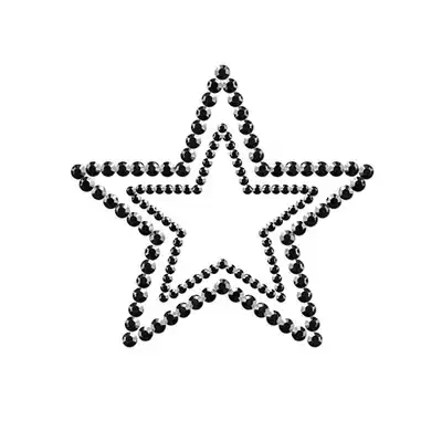 Bijoux Indiscrets - Mimi Star Black. Zmysłowe naklejki na sutki