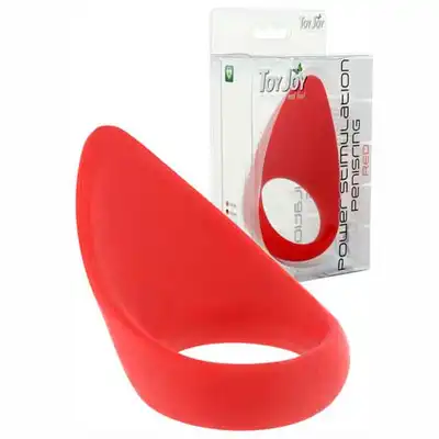 Toy Joy - Power Stimulation Penisring Red - Stymulujący ring. Mega sale!