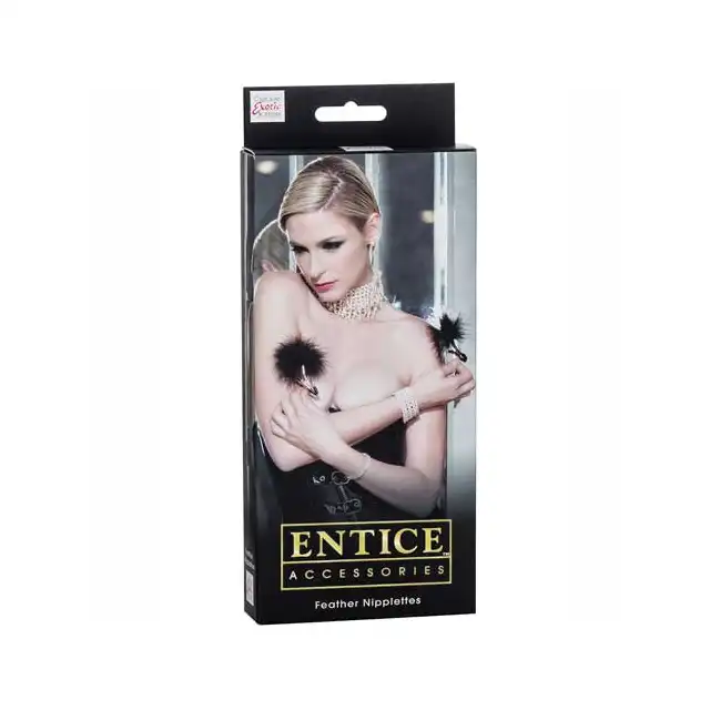 Entice - Klipsy na sutki z piórkami
