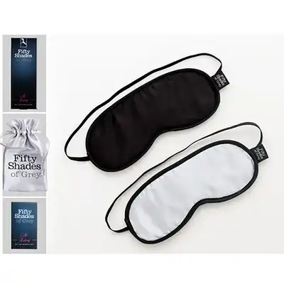 Fifty Shades of Grey - No Peeking. Satynowe opaski na oczy. 2 Sztuki.