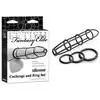 Fetish Fantasy - Cockcage And Ring Set - Silikonowa klatka na penisa z 3 pierścieniami.