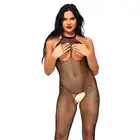 Leg Avenue - Fishnet Halter S/L. Drapieżnie kuszący bodystocking z otwartym krokiem i biustem