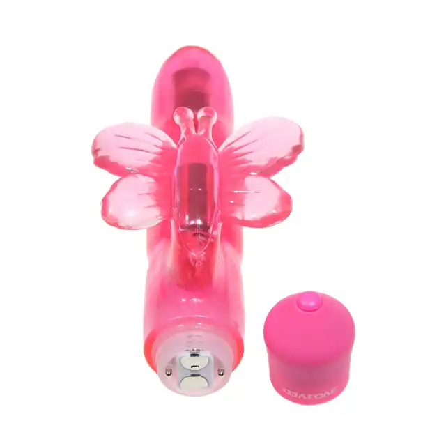 Evolved - Slenders Flutter Pink. Różowy wibrator do stymulacji punktu G oraz łechtaczki za pomocą skrzydełek motyla
