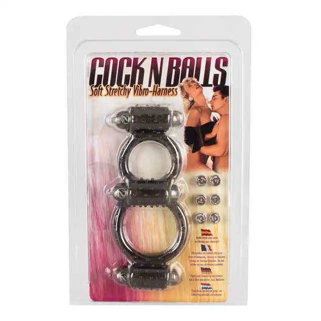 Seven Creations - Cock N Balls. Podwójny pierścień erekcyjny z 2 bulletami wibrującymi