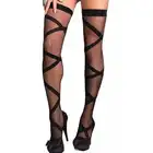 Leg Avenue - La Opaque Sheet O/S. Drapieżne i eleganckie, kobiece body z długim rękawem i pończochami