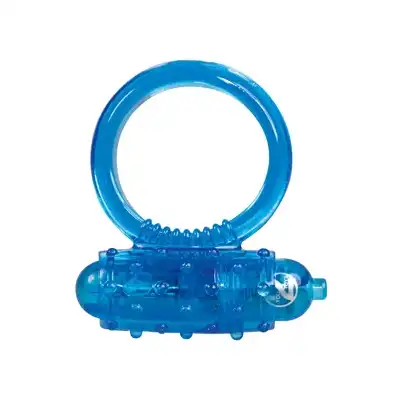 You 2 Toys - Vibro Ring Blue. Wibrujący mocny Pierścień Erekcyjny. Niebieski, żelowy.