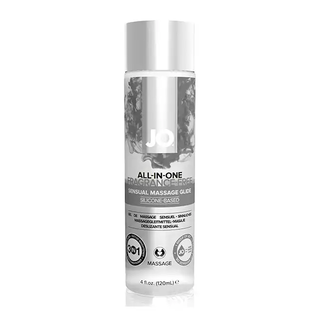 System Jo -  All-In-One Massage Glide 120 ml. Wyjątkowy odżywczy silikonowy lubrykant o świetnej funkcji poślizgowej
