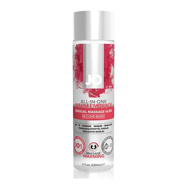 System Jo - All-In-One Massage Warming 120 ml. Rozgrzewający silikonowy żel do masażu i lubrykant. Mega poślizg 