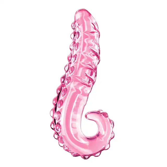 Icicles - No. 24. Ręcznie wykonane szklane dildo w kształcie macki. Wyjątkowa struktura umożliwia wyjątkową stymulację podczas korzystania