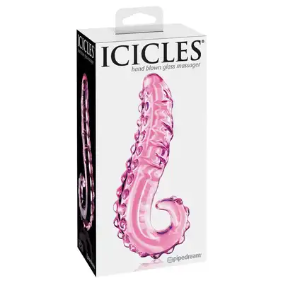 Icicles - No. 24. Ręcznie wykonane szklane dildo w kształcie macki. Wyjątkowa struktura umożliwia wyjątkową stymulację podczas korzystania