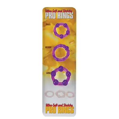 Seven Creations - Super Stretchy and Soft Rings. Zestaw 3 ringów erekcyjnych. Elastyczne, miękkie, bezpieczne dla ciała. 