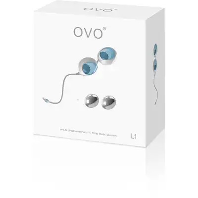 OVO - L1 BLUE - Kulki gejszy. Innowacja, zestaw zawiera 4 wymienne kulki. 2 x 35 g i 2 x 45 g zapewniają trzy podstawowe wagi (70, 80, 90 g)