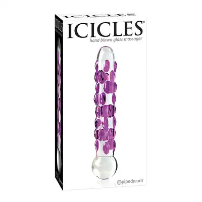 Pipedream- Icicles no. 7. Krystalicznie przezroczyste dildo z najwyższej jakości szkła hartowanego. 