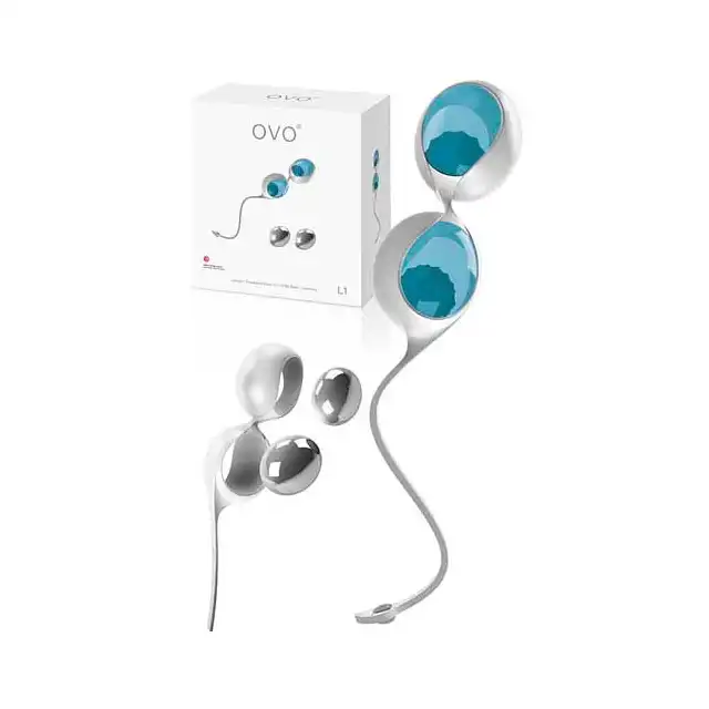 OVO - L1 BLUE - Kulki gejszy. Innowacja, zestaw zawiera 4 wymienne kulki. 2 x 35 g i 2 x 45 g zapewniają trzy podstawowe wagi (70, 80, 90 g)
