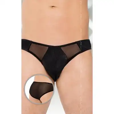Softline - Thong 4466. Męskie slipy czarne. M/L.