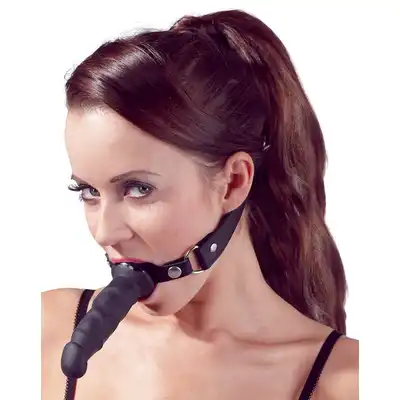 Fetish Collection - Gag With Dildo. Silikonowy knebel w formie dildo z wytrzymałym zapięciem