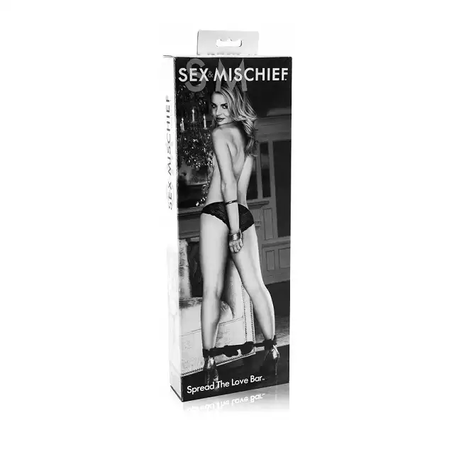 Sex&amp;Mischief - Spread The Love Bar. wytrzymały drążek z kajdankami na nogi i ręce. Idealna dominacja 