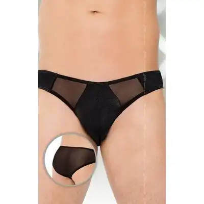 Softline - Thong 4466. Męskie slipy czarne. M/L.