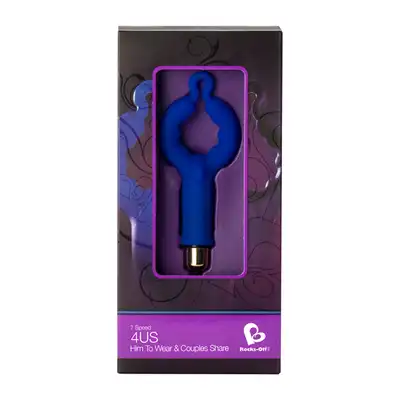 RocksOff - 4US 7-Speed Blue Ring. Ring na penisa ze stymulacją łechtaczki 