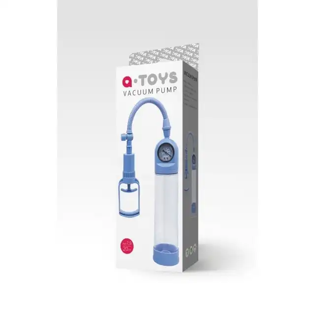A Toys - Vacuum Pump, niebieska pompka powiększająca penisa 