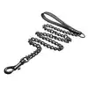 Tom Of Finland - Neoprene Gun Metal Leash. Ultra wytrzymała i mocna metalowa smycz. 