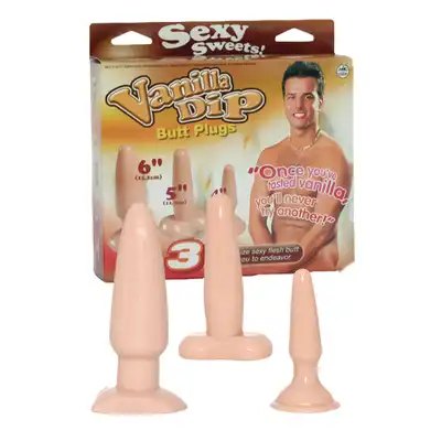 NMC - Vanilla Dip 3 Butt Plugs. Zestaw treningowy 3 zatyczek analnych