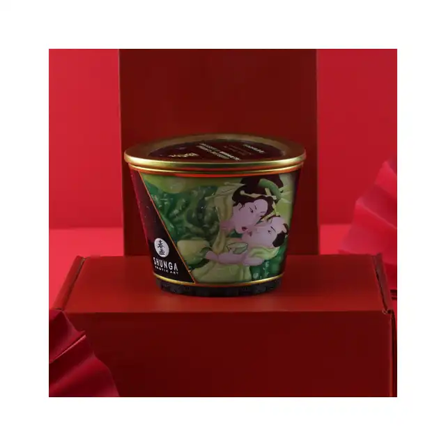 Shunga- Świeczka do masażu o zapachu zielonej herbaty 170 ml 