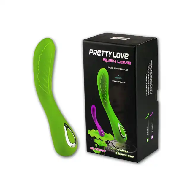 Pretty Love - Rush Love Green USB. Zielony silikonowy wibrator z 10 funkcjami wibracji!