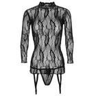 Leg Avenue - Lace Garter Top And G-String. Delikatny koronkowy gorset ze stringami! Kobiecy i seksowny komplet.  