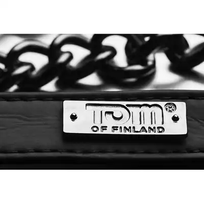 Tom Of Finland - Neoprene Gun Metal Leash. Ultra wytrzymała i mocna metalowa smycz. 