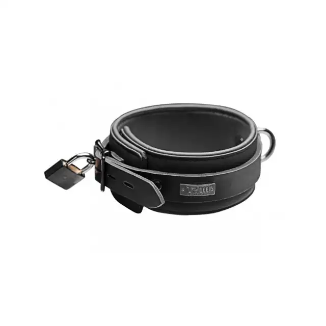 Tom Of Finland - Neoprene Locking Collar. Solidny neoprenowy zniewalający kołnierz. 