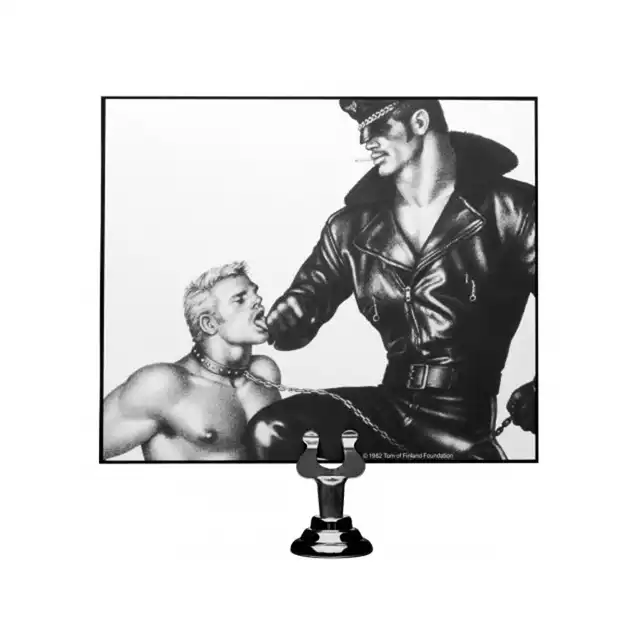 Tom Of Finland - Neoprene Gun Metal Leash. Ultra wytrzymała i mocna metalowa smycz. 