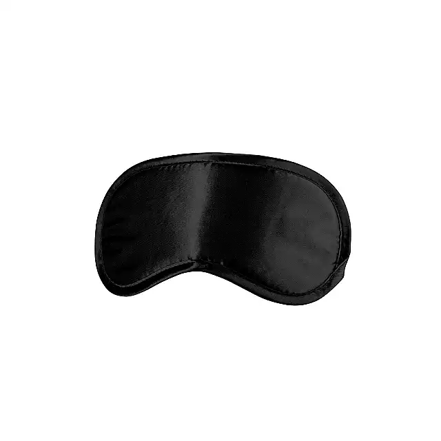 Ouch! - Soft Eyemask Black. Czarna miękka satynowa maska 