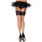 Leg Avenue - 85011 2 Tone Stockings. One Size. Pończochy ze zmysłową koronką. 