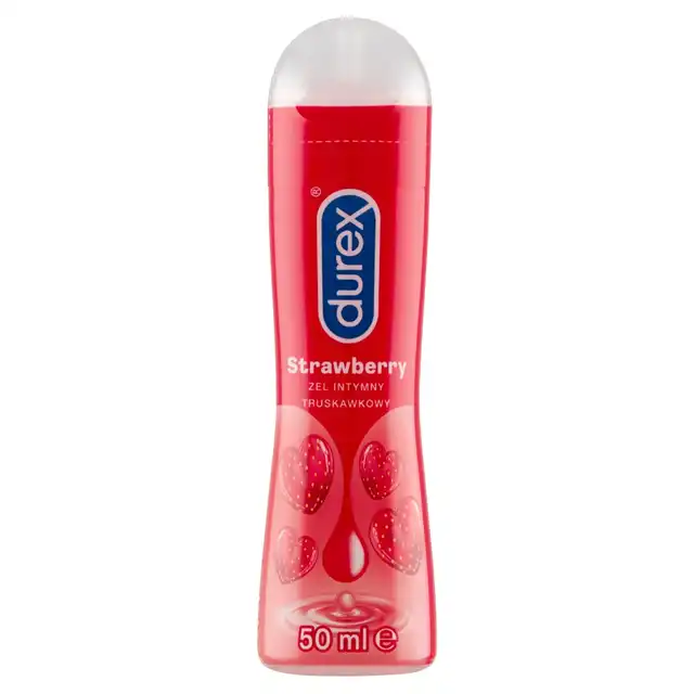 Durex - Lubrykant truskawkowy. 50ml. Do seksu waginalnego, oralnego i analnego. Besteller!