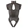 Abierta Fina - Body Chains S. Niebywale seksowne body z połyskującymi łańcuszkami na kobiecych punktach specjalnych. Dodatki koronki i prześwitujący materiał to kunszt kobiecości