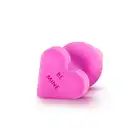 Blush - Candy Heart Be Mine S/M Pink - różowy korek analny z napisem. Kształt serca na końcówce