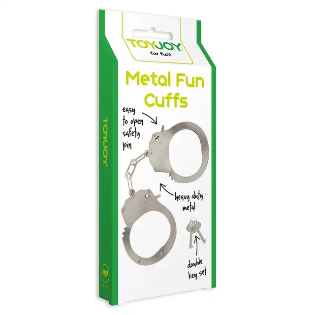 ToyJoy - Metal Fun Cuffs. Markowe kajdanki legendarnej marki. Dwa kluczyki. Bestselller!