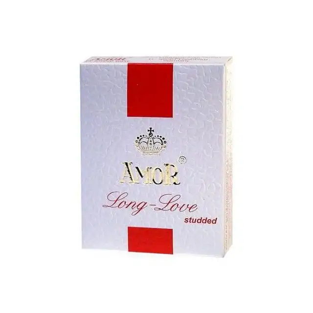 Amor- Long Love studded- prezerwatywy wydłużające stosunek 