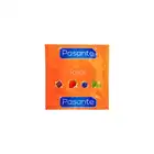 Pasante - Strawberry Crush 3 szt. Czerwone prezerwatywy o smaku i zapachu soczystej truskawki 