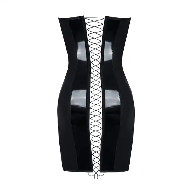 Demoniq- Astrid lakierowana sukienka rozmiar M 