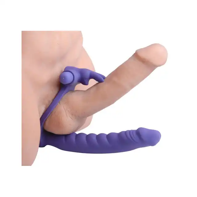 Double Delight Dual Penetration Vibrating Rabbit Cock Ring. Genialna innowacyjna  zabawka dla dwojga do poczwórnej  stymulacji. Bestseller!