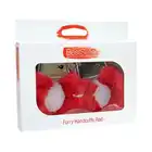Toyz 4 Lovers - Furry Handcuffs Red. Kajdanki z futerkiem. Czerwone. 2 kluczyki. Seria Bestseller!