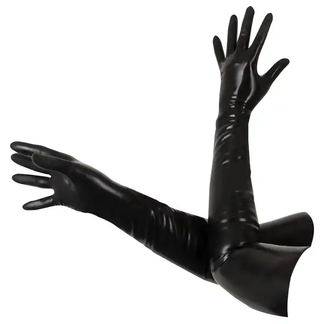Late X - Latex Gloves L. Lateksowe rękawiczki dla fanów fetyszy. Spróbuj do czego jesteś w nich zdolny