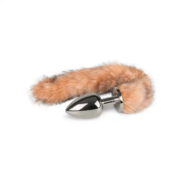 EasyToys - Fox Tail Plug No. 8 - Silver Korek analny lisia kita. Ogon 37cm.