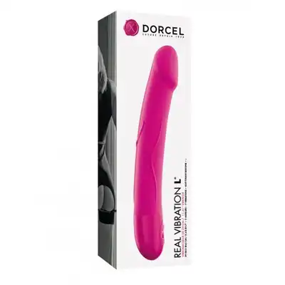 Dorcel  - Wibrator Real Vibration. Kolor Różowy. Optymalny penetracja od francuskiej marki luksusowej. 100% silikon.  Rozmiar L. 29cm